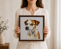 Mini Hand-Embroidered Pet Portrait — Silk Embroidery, 6" | Suxiu Studio
