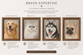 Classic Hand-Embroidered Pet Portrait — 10" Silk Art, 40,000 Stitches | Suxiu Studio
